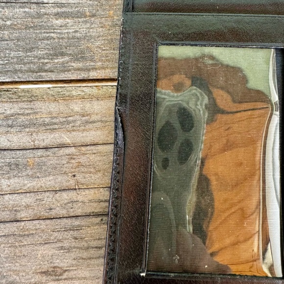 VTG Burberry Leather & Fabric Tri-Fold Wallet - Picture 6 of 13